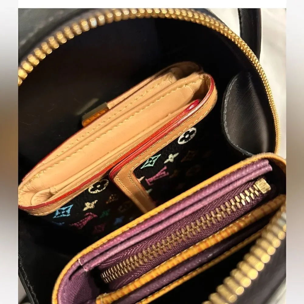 Authentic Prada Black Saffiano Lux Mini Odette Backpack